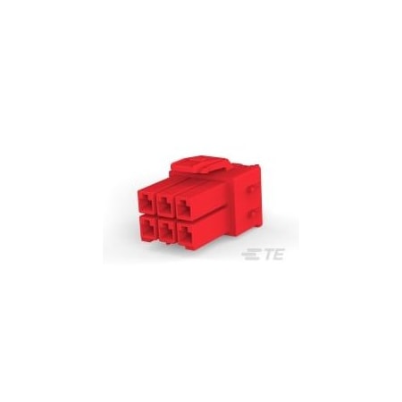 Te Connectivity PDL 6P PLUG 3.96 D/R(GWT) RED 368576-2